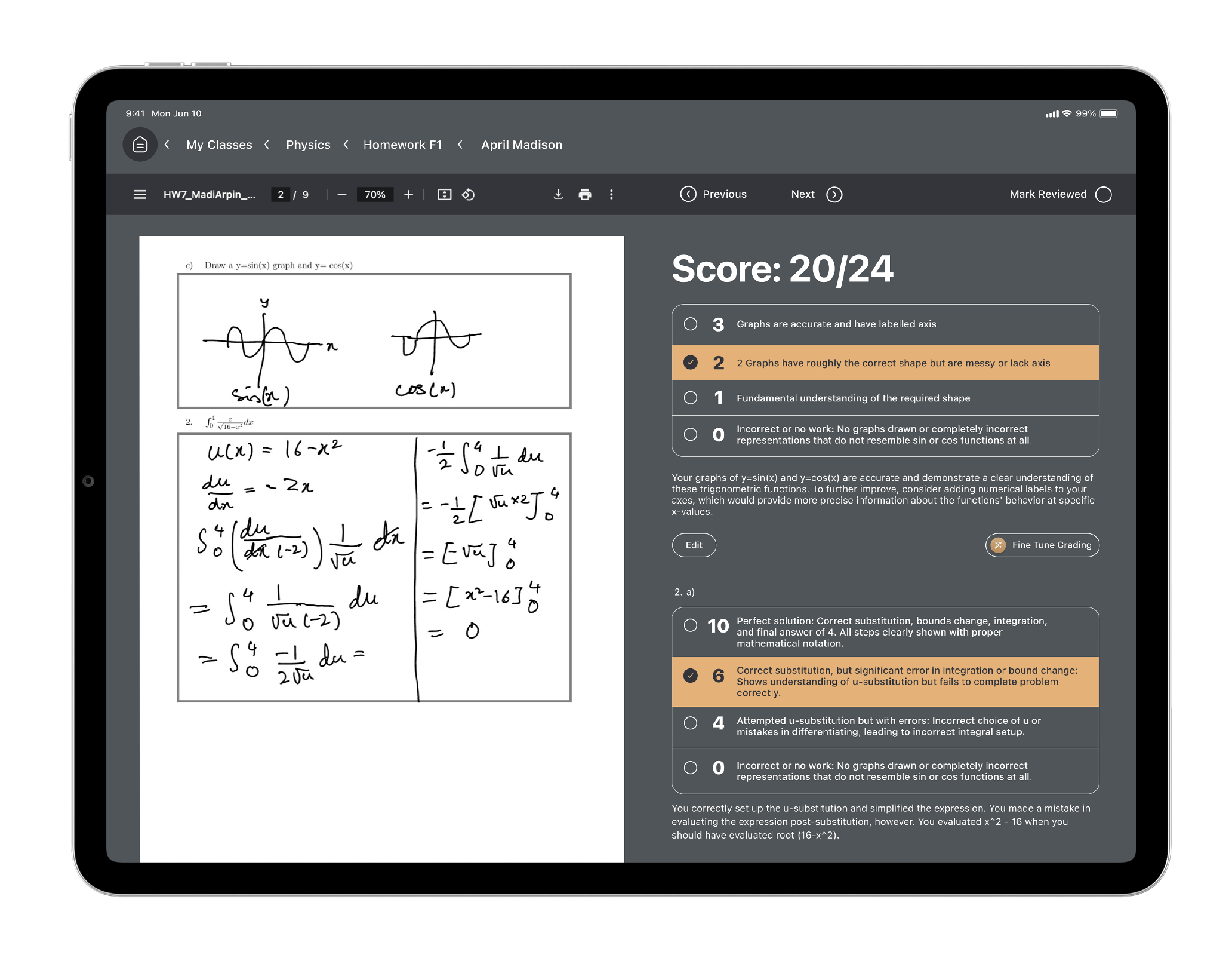 GradeWiz iPad